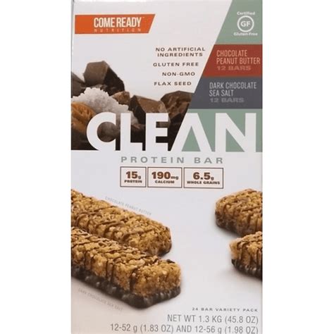 Come Ready Nutrition Clean Protein Bars 24 Pack