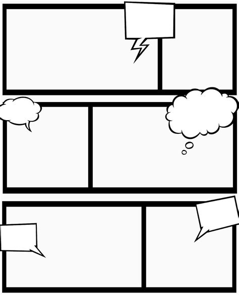 Free Comic Book Template Printable for Kids and Adults