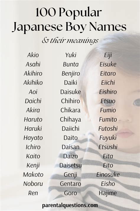 Common Boys Names In Katakana Japanese Japanese Boy Names Boy