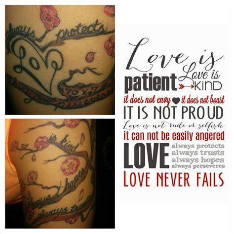 Compilation Of The 1 Corinthians 13 Arm Tattoo Hand Drawn By Rob