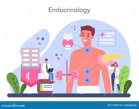 Concepto De Endocrin Logo Examen De La Gl Ndula Tiroides Examinar