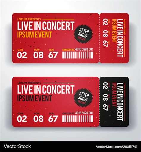 Concert Ticket Design Samples