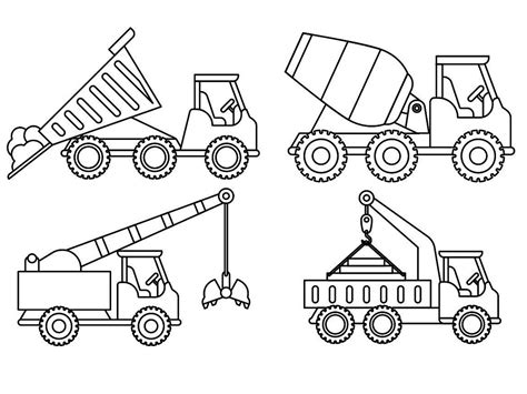 Construction Vehicles Coloring Pages