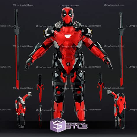 Cosplay Stl Files Deadpool Armor Wearable 3D Print Specialstl