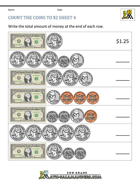 Counting Money Worksheets Up To 1