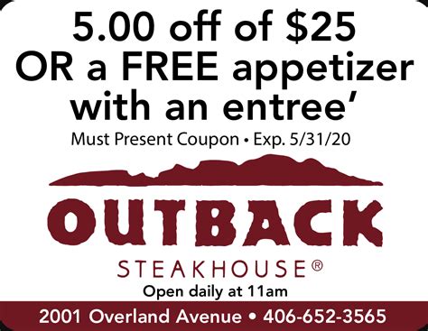 5 Outback Steakhouse Coupons to Save You Money