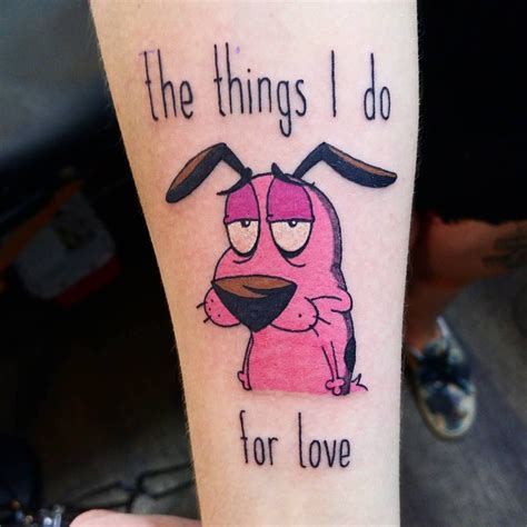 Courage the Cowardly Dog Tattoo Designs & Ideas