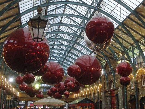 Covent Garden Giant Baubles In The Old Fruit N Veg Market Diamond