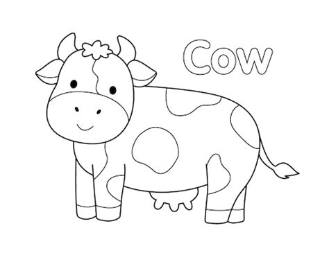 Cow Coloring Page Little Bee Family