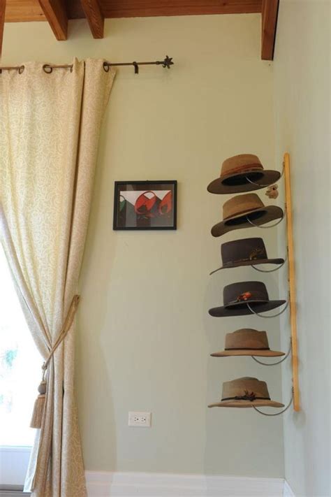 Cowboy Hat Racks Wall Mounted Diy Hat Rack Creative Storage Solutions Storage And Organization