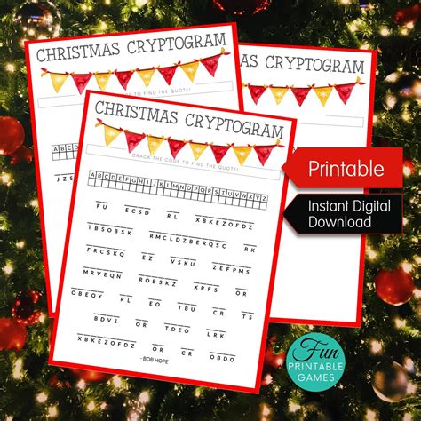 Crack The Code Christmas Cryptograms Printable Game With Answer Break The Code Christmas