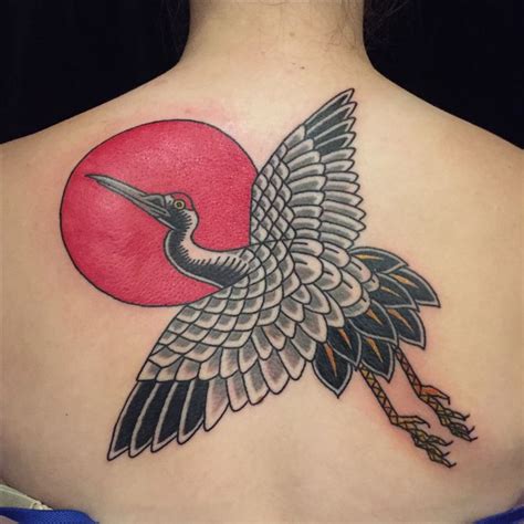 Crane Tattoo By Me Levioner For Booking Email So Irezumi