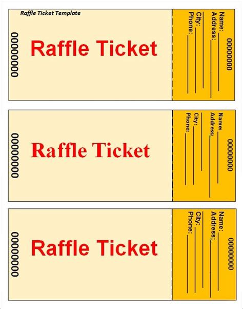 Create Your Own Tickets Template Free Of Free Raffle Ticket Event