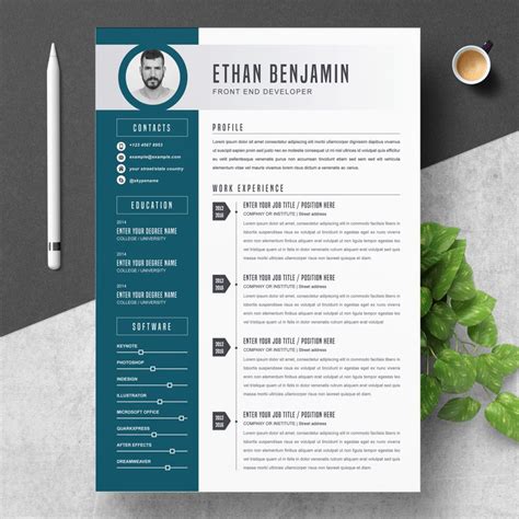 Creative Resume Template For Word Ui