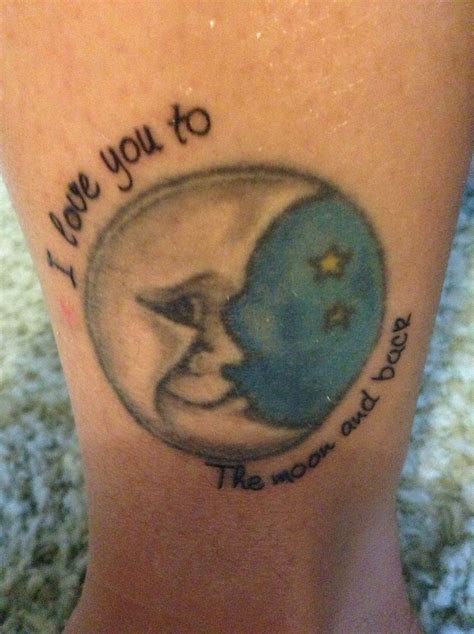 Crescent Moon Tattoo I Love You To The Moon And Back Original