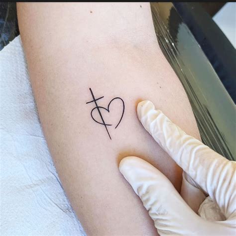 Cross In Heart Tattoo