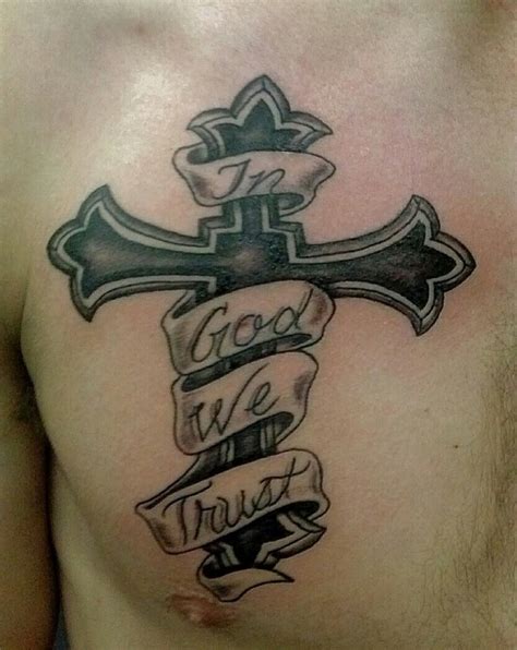 Cross With In God We Trust Tattoo Entertainmentmesh