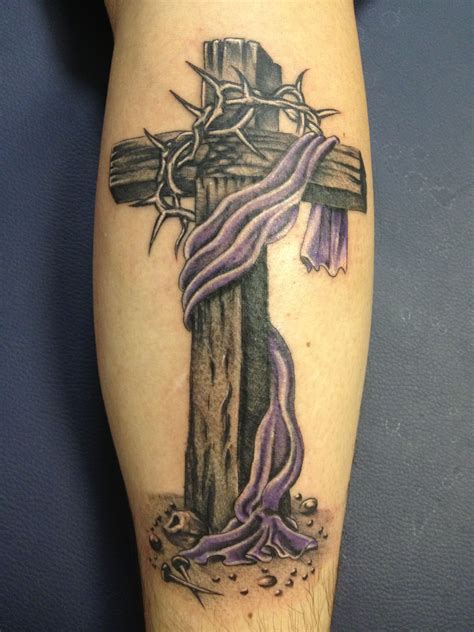 Crown And Cross Tattoos For Men