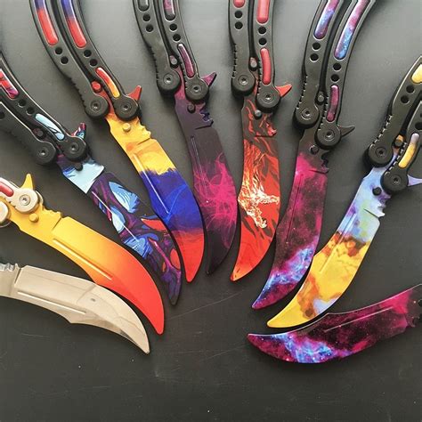 Cs Go Butterfly In Knife Karambit Knife Practice Folding Knife Butterfly Trainer Game Knife Dull