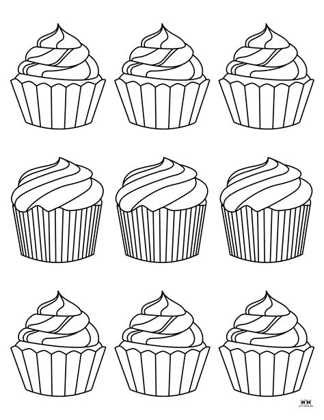 5 Sweet Cupcake Coloring Pages for Kids