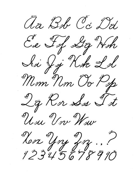 Free Cursive Alphabet Printable for Kids