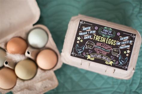 Custom Egg Carton Labels Chalkboard Style Pasture Raised Etsy