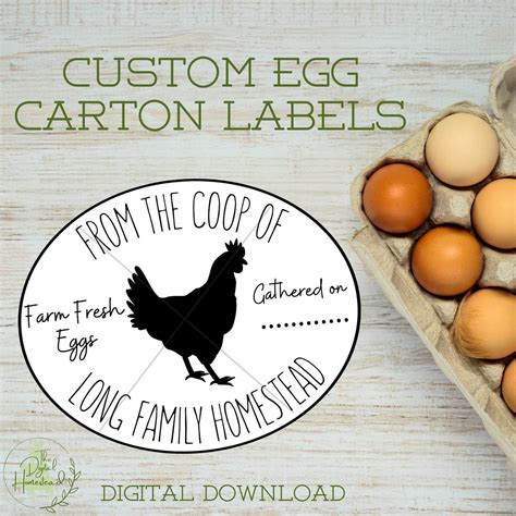 Custom Egg Carton Labels Printable Labels For Egg Cartons Egg Carton