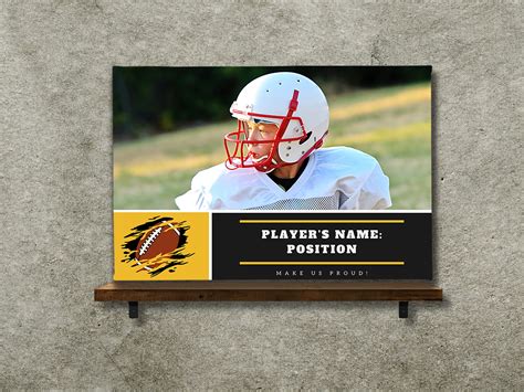 Custom Football Photo Collage Sport Wall Art Decor Football Wall