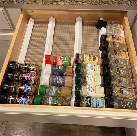 Custom Spice Rack Kitchen Drawer Organizer Spice Jar Storage Vertical