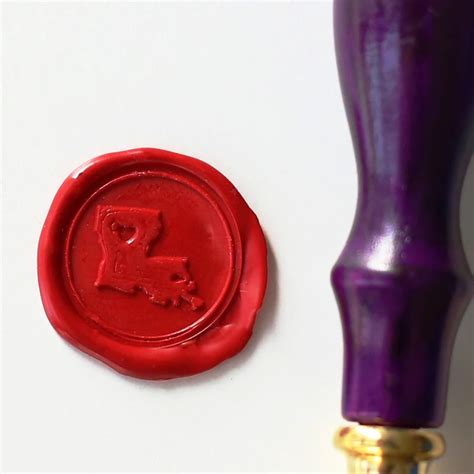 Custom State Sealing Wax Seal Wedding Stamp Personalized Heart Your