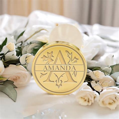 Custom Wax Seal Stamp Initial Monogram Your Artwork Amzdeco Com