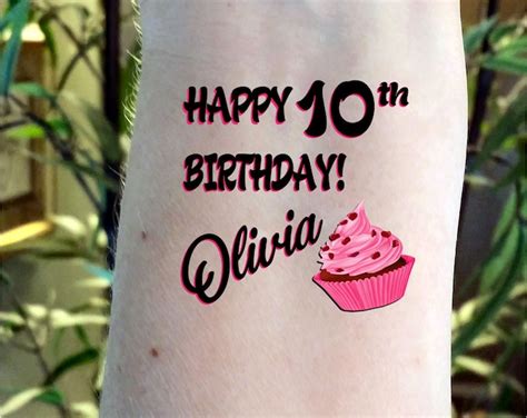 Custom Year Tattoos Birthday Tattoos Temporary Tattoo Etsy Birthday