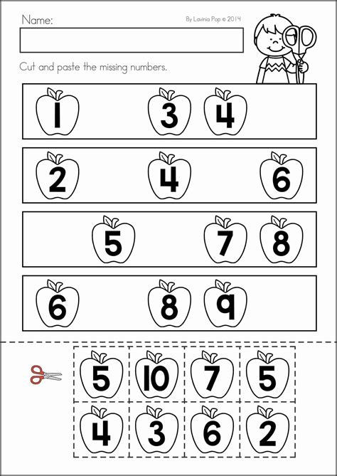 Cut And Paste Worksheets For Kindergarten