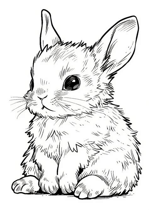 Cute Baby Bunnies Coloring Pages