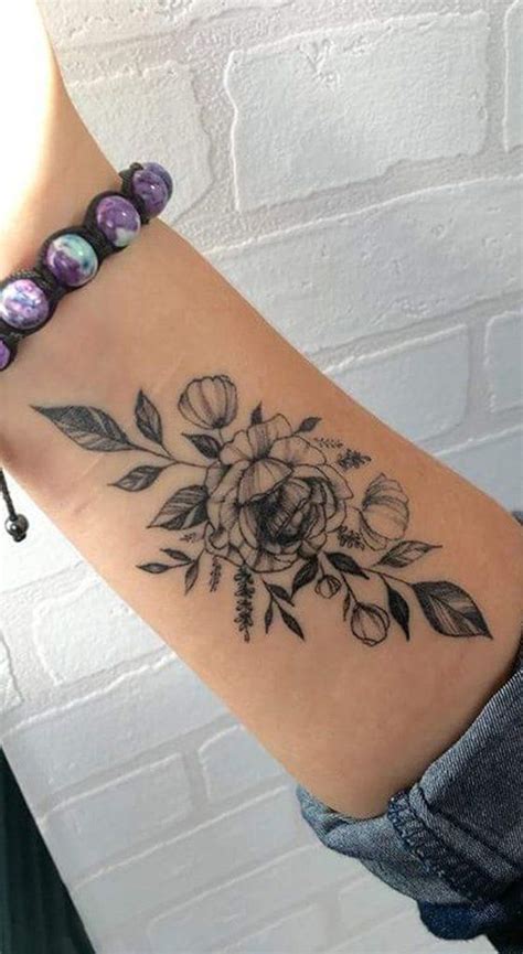 Cute Black Floral Flower Wrist Tattoo Ideas For Women Www Mybodiart