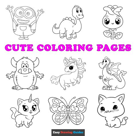 20 Cute Coloring Pages Free to Print Now