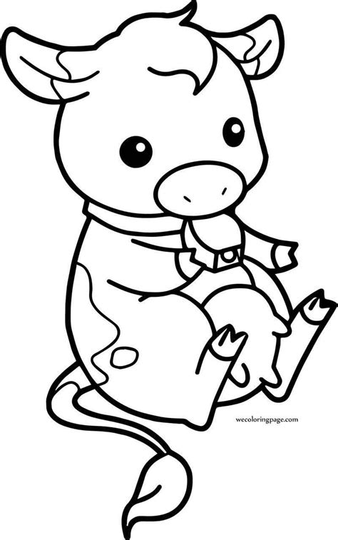 Cute Cow Coloring Pages Free Download Gambr Co