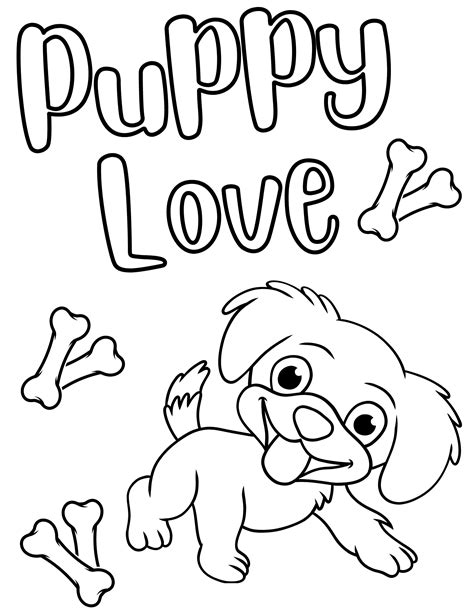 Cute Dog Coloring Page Free Printable Sheet For Kids Diy Magazine Com