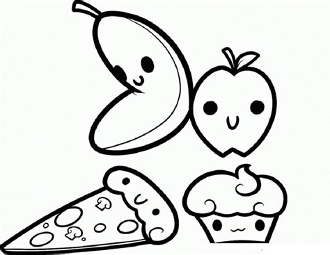 Cute Food Coloring Pages Educative Printable