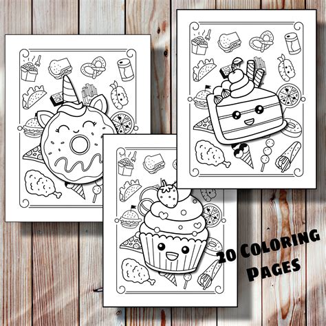 Cute Food Coloring Pages World Of Printables