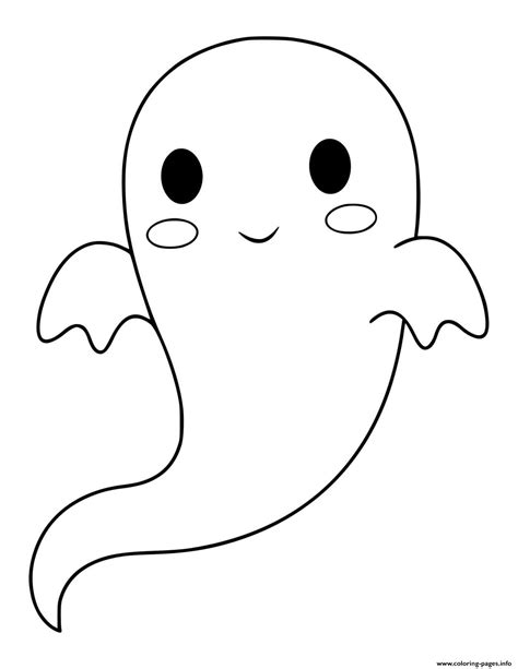 Cute Ghost Coloring Pages