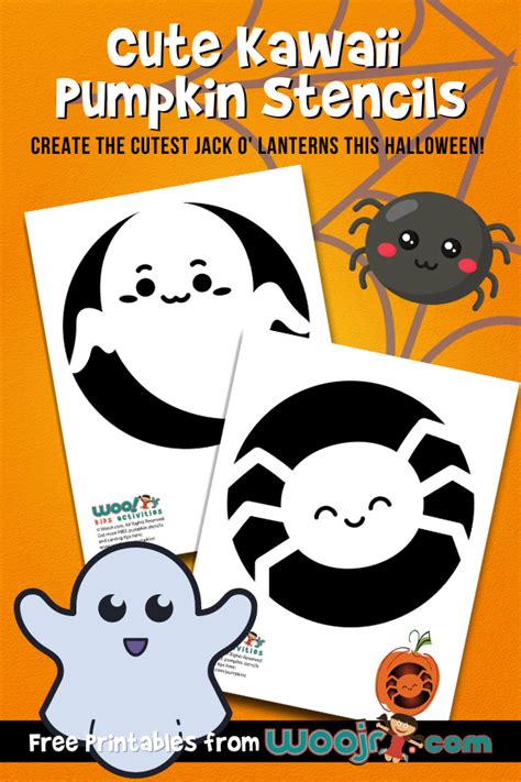 Cute Kawaii Pumpkin Stencils Woo Jr Kids Activities Children S Publishing