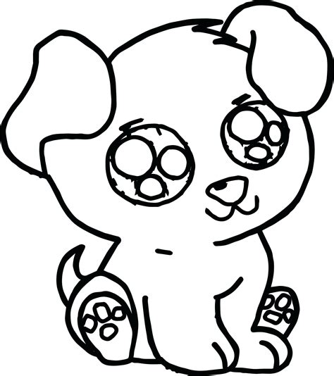 Cute Puppy Coloring Page