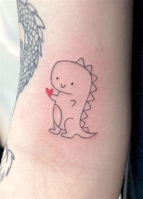 Cute Small Dinosaur Tattoo For Girls By Maasherry Little Foot Tattoos