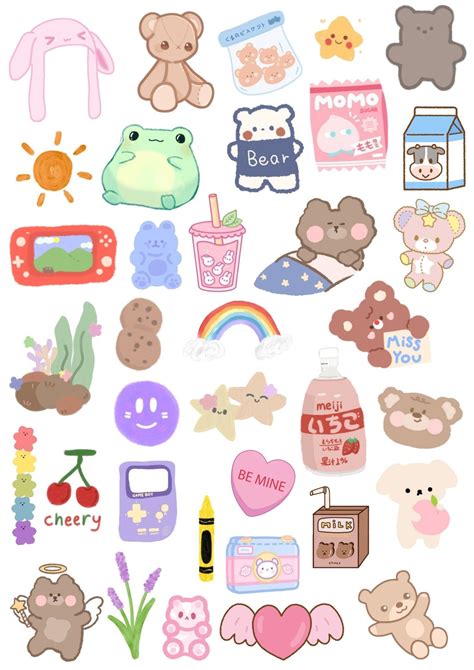 Cute Stickers Printable Aesthetic