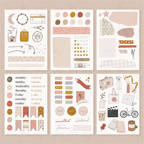 Cute Stickers Printable For Journal