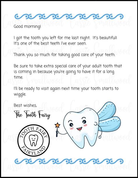 Cute Tooth Fairy Letter For Boys Tooth Fairy Letter Tooth Fairy Letter Template Tooth Fairy Note