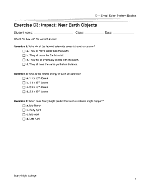 D3 Impact Near Earth Objects Pdf D Small Solar System Bodies