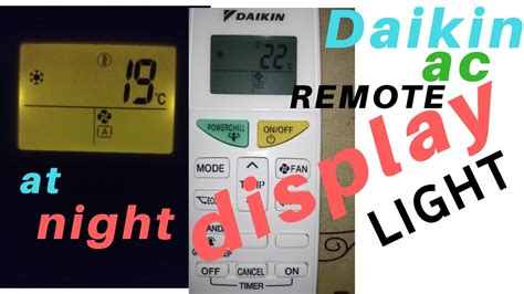 Daikin Ac Remote Display Light Youtube