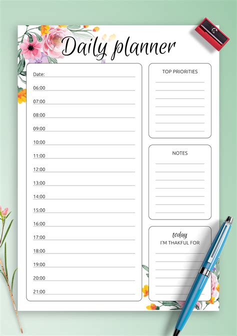 Daily Planner Pdf Free Download